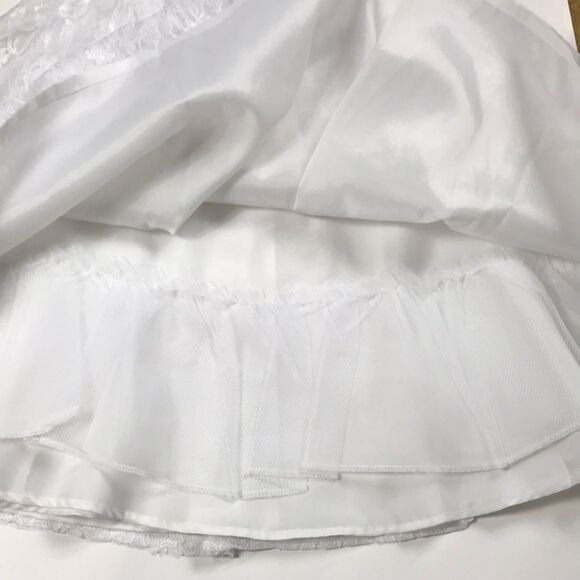 LITTLE MISS LACE DRESS MADE IN U.S.A WHITE GIRL SIZE 8 - Picture 11 of 16